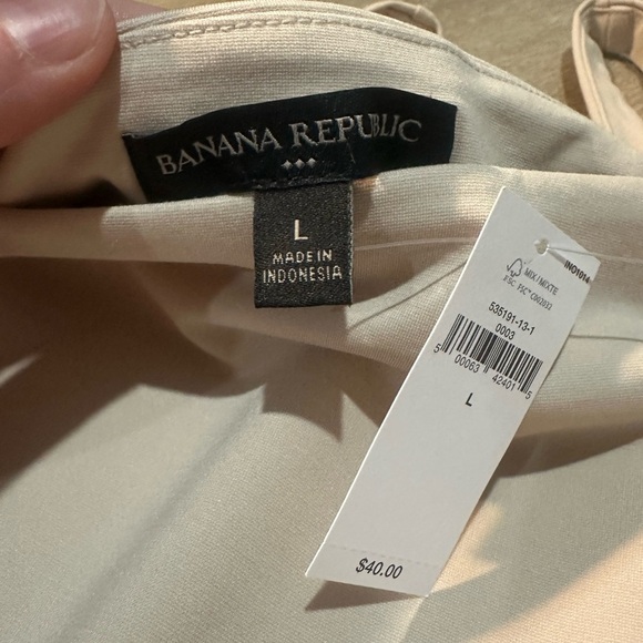 NWT Banana Republic Light Tan Bodysuit size L 😻 - Picture 2 of 7